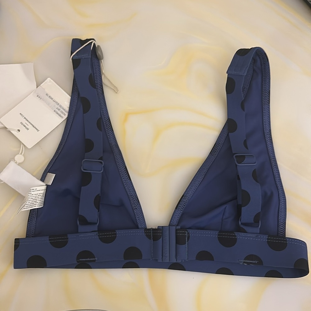 Zimmermann Indigo Polka Dot Bikini Top - Picture 3 of 5